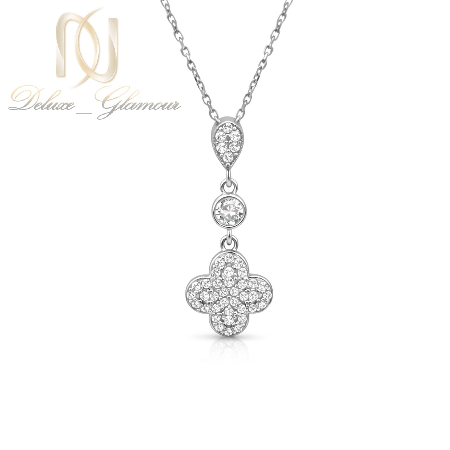 گردنبند نقره زنانه ونکلیف سفید