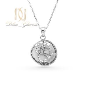 گردنبند نقره زنانه گل رز