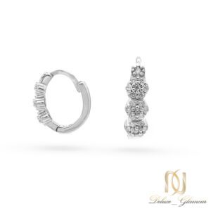 گوشواره نقره حلقه ای مدل فلاور