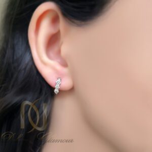 گوشواره نقره حلقه ای مدل فلاور