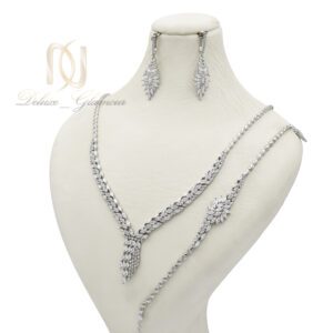 سرویس نقره زنانه جواهری نگین سفید