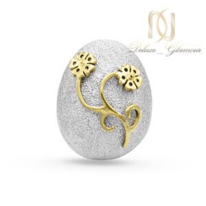 انگشتر زنانه نقره خارجی دو رنگ