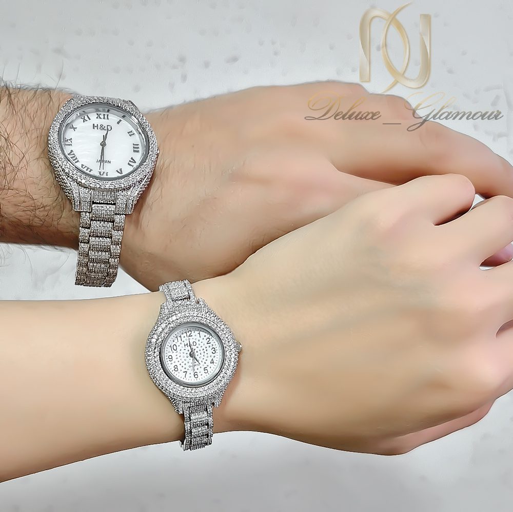 ست ساعت نقره زنانه و مردانه رولکس نگین دار