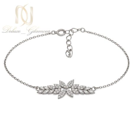 دستبند نقره زنانه مدل گل