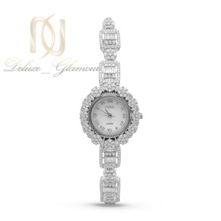 ساعت نقره زنانه امرالدکات جواهری