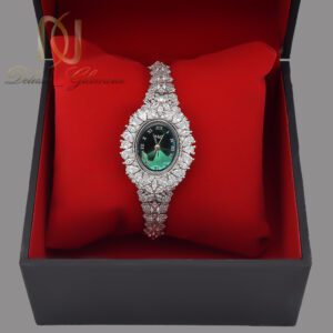 ساعت نقره زنانه صفحه سبز H&D