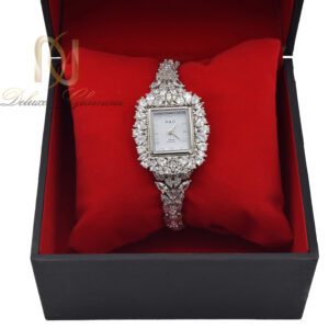 ساعت نقره زنانه صفحه مستطیلی