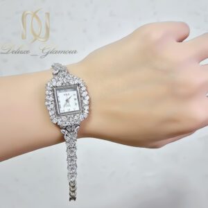 ساعت نقره زنانه صفحه مستطیلی