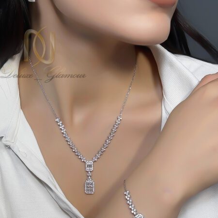 سرویس نقره زنانه امرالدکات ce-n426 روی بدن