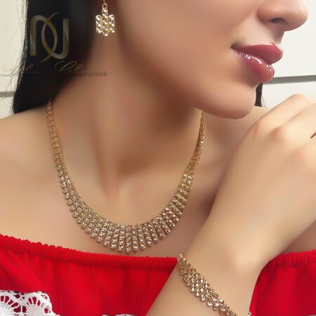 سرویس نقره زنانه تراش طلایی شیک