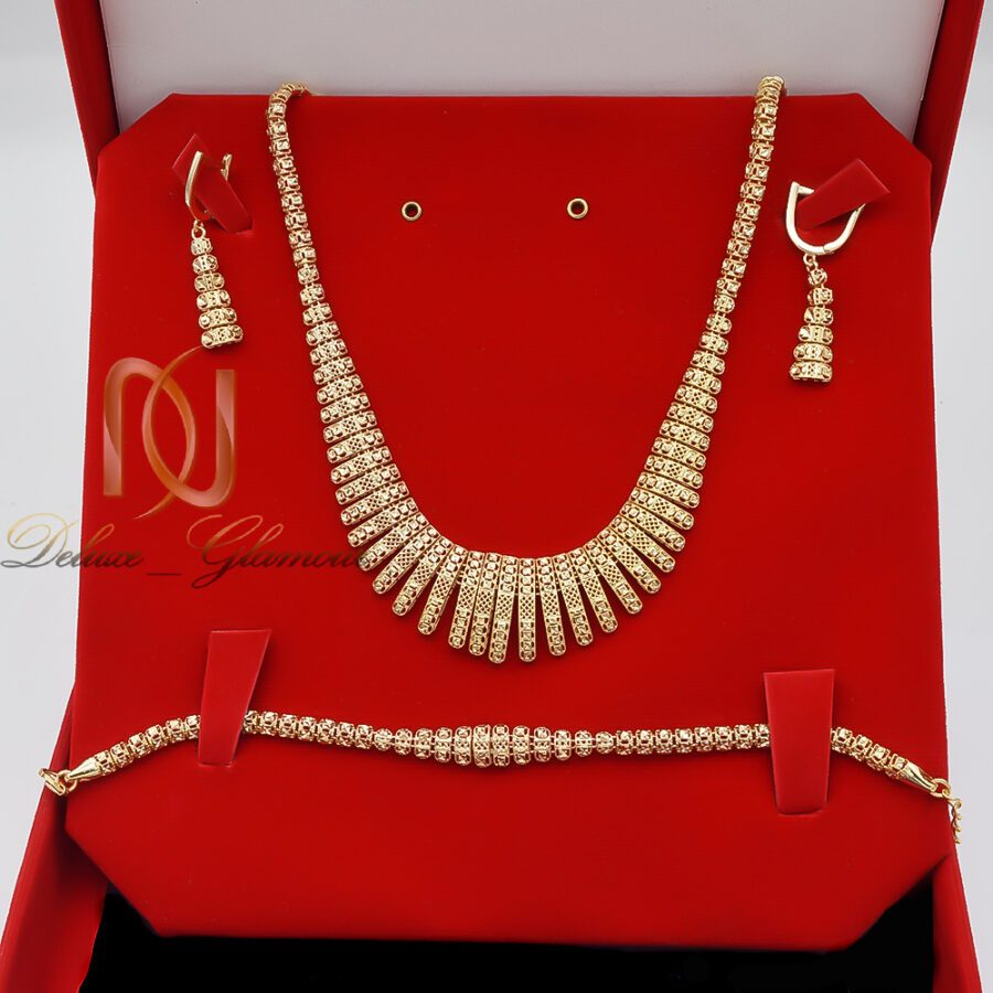 سرویس نقره زنانه تراش طلایی ce-n425 داخل جعبه