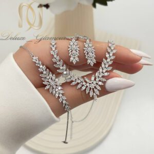 سرویس نقره زنانه زنجیری نگین دار