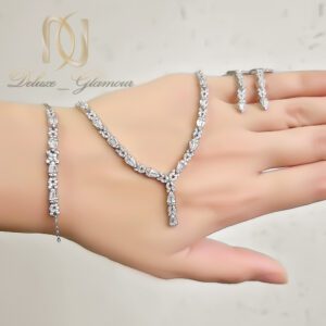 سرویس نقره زنانه مدل گل زنجیری