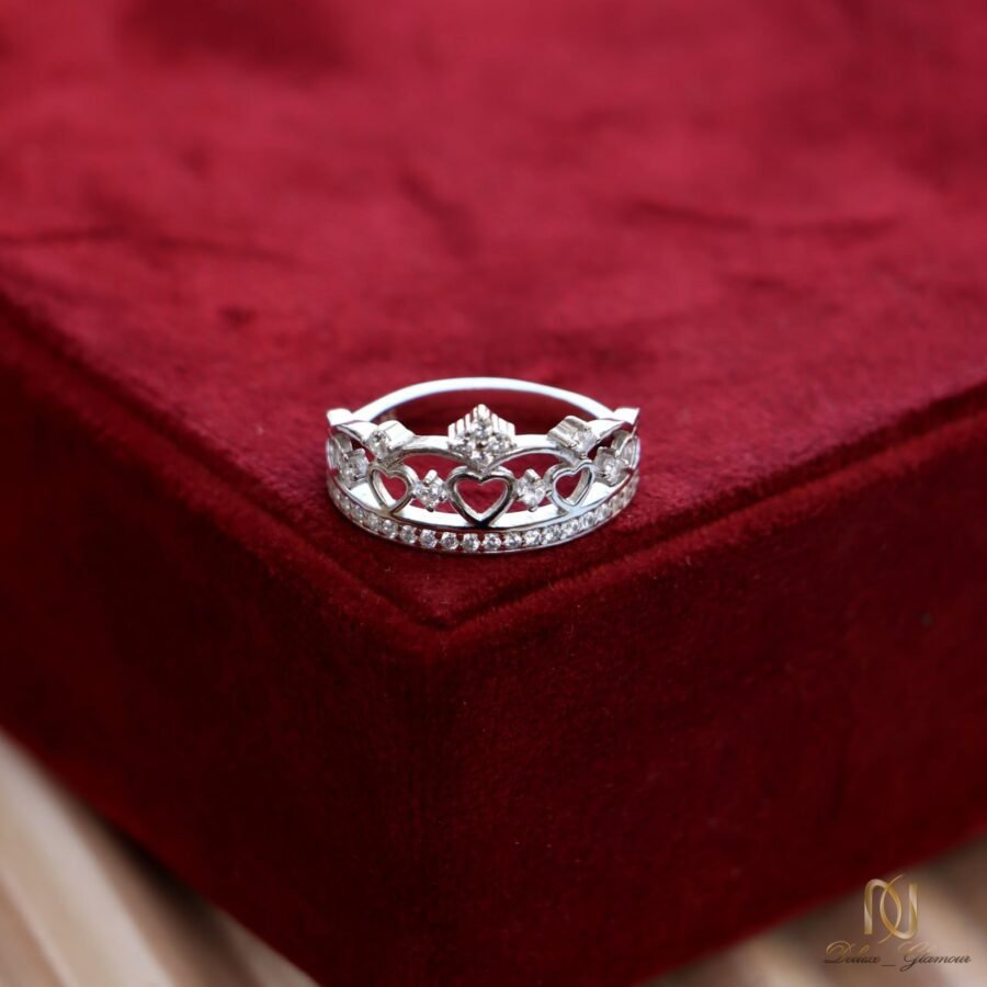 انگشتر تاج دخترانه نقره عیار 925 اصل rg-n512 - 36498 - 3