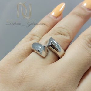 انگشتر نقره زنانه بای پس روی دست