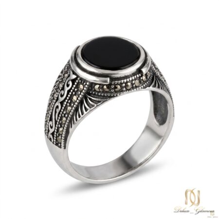 انگشتر نقره مردانه مشکی ri-m-2 عکس اصلی