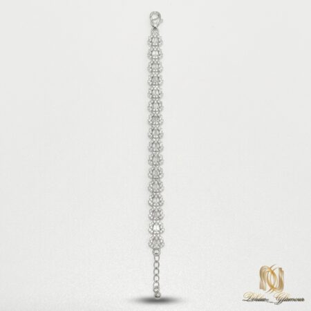 دستبند نقره زنانه جواهری بندساعتی br-s-12 عکس اصلی