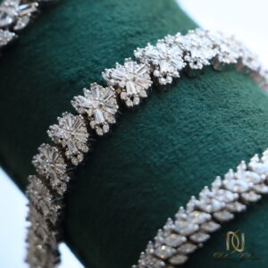 دستبند نقره زنانه گل مجلسی - br-s-3 - 5