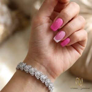 دستبند نقره زنانه گل مجلسی - br-s-3 - 4