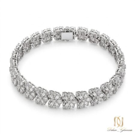 دستبند نقره زنانه گل مجلسی br-s-3 عکس اصلی