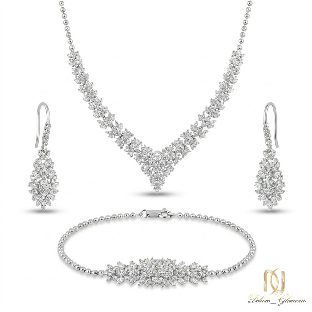سرویس نقره زنانه گل ns-s-13 عکس اصلی