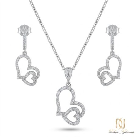 نیم ست نقره زنانه قلب ce-new-18 عکس اصلی