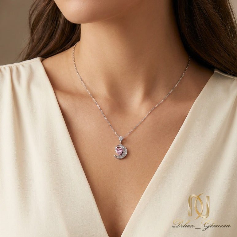 گردنبند نقره زنانه مدل ماه و قلب - ne-n287 - 5