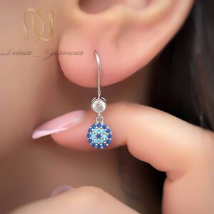 گوشواره نقره زنانه چشم نظر روی گوش