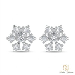 گوشواره نقره دانه برف er-s-5 عکس اصلی