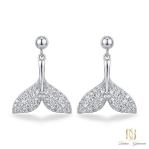 گوشواره نقره دم نهنگ er-s-8 عکس اصلی