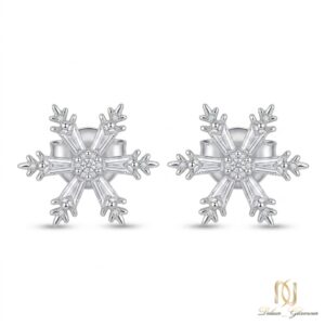 گوشواره نقره زنانه دانه برف er-s-11 عکس اصلی