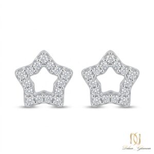 گوشواره نقره زنانه ستاره er-s-14 عکس اصلی