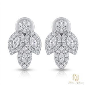 گوشواره نقره زنانه سه برگ er-s-13 عکس اصلی