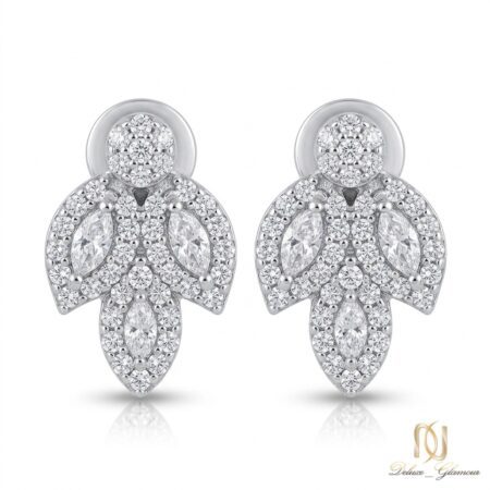 گوشواره نقره زنانه سه برگ er-s-13 عکس اصلی