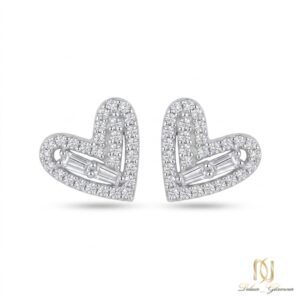 گوشواره نقره زنانه قلب er-s-12 عکس اصلی