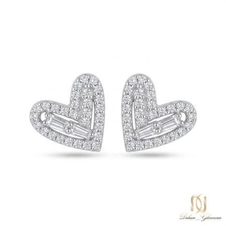 گوشواره نقره زنانه قلب er-s-12 عکس اصلی