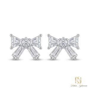 گوشواره نقره زنانه پاپیون er-s-10 عکس اصلی