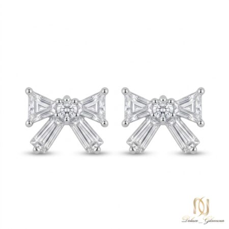 گوشواره نقره زنانه پاپیون er-s-10 عکس اصلی