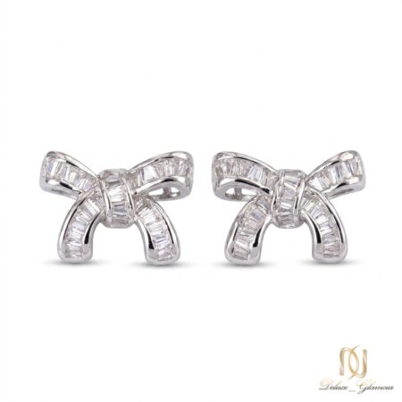 گوشواره نقره زنانه پاپیون er-s-6 عکس اصلی