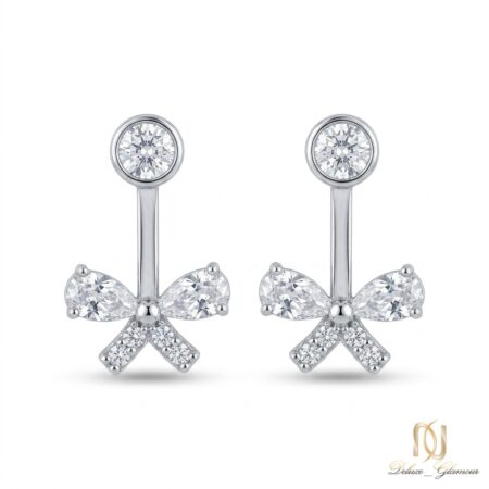 گوشواره نقره زنانه پاپیون er-s-9 عکس اصلی