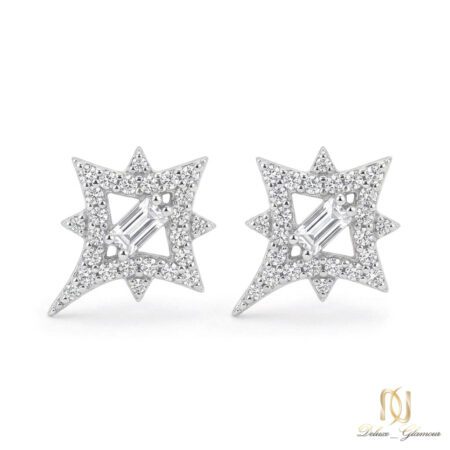 گوشواره نقره ستاره er-s-15 عکس زمینه سفید