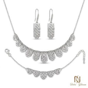 سرویس نقره عیار 925 طرح مشبک لوزی مجلسی عگس اصلی
