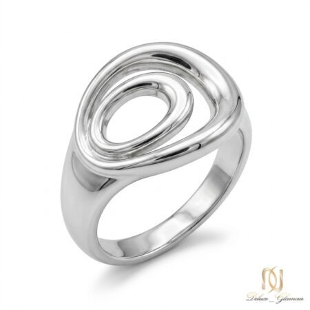 انگشتر نقره زنانه خطوط مواج ri-s-11 عکس اصلی