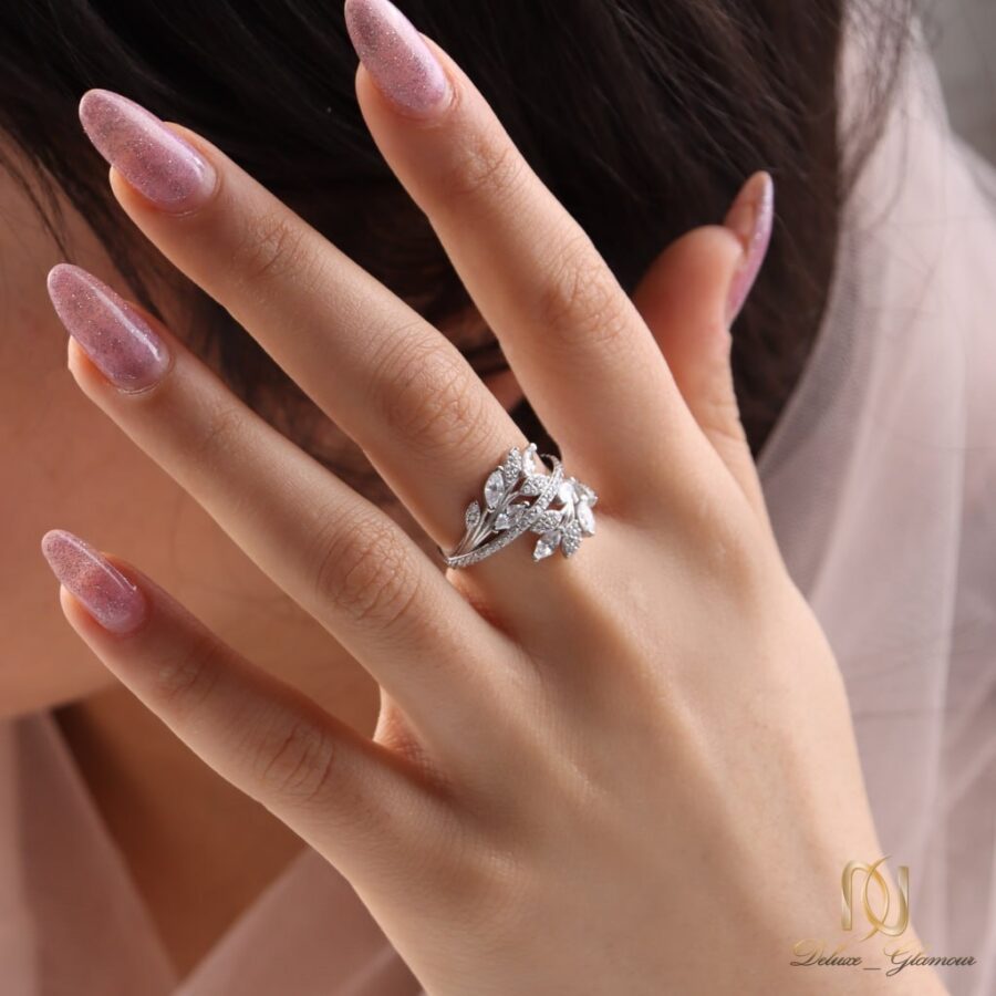 انگشتر نقره زنانه طرح برگ - rg-n800 - 7
