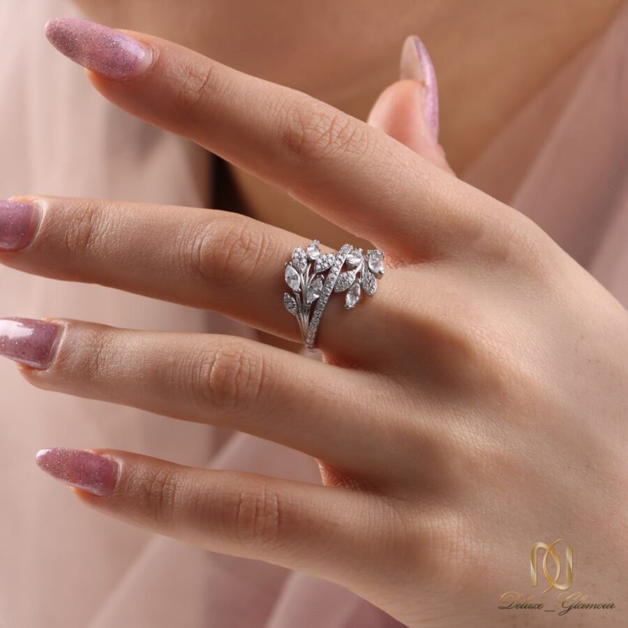 انگشتر نقره زنانه طرح برگ - rg-n800 - 6
