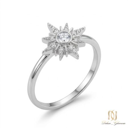 انگشتر نقره زنانه طرح ستاره درخشان ظریف ri-s-85 عکس اصلی
