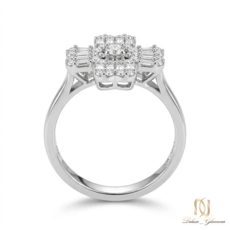 انگشتر نقره زنانه طرح گل چهارپر ri-s-48 عکس اصلی