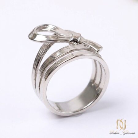 انگشتر نقره زنانه پهن طرح گره ri-s-60 عکس اصلی