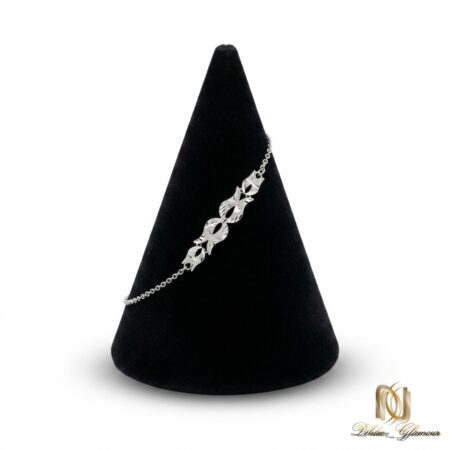 دستبند نقره زنانه تراش مجلسی br-s-19 عکس اصلی