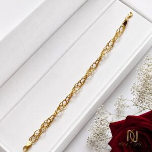 دستبند نقره زنانه طرح طلا - br-n440 - 4